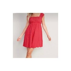 NWT Old Navy Cap Sleeve Floral Print Bow Detailed Mini Swing dress